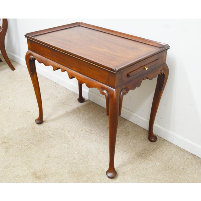 Traditional Henkel Harris Mahogany Side Tea Table For Sale - Image 3 of 14
