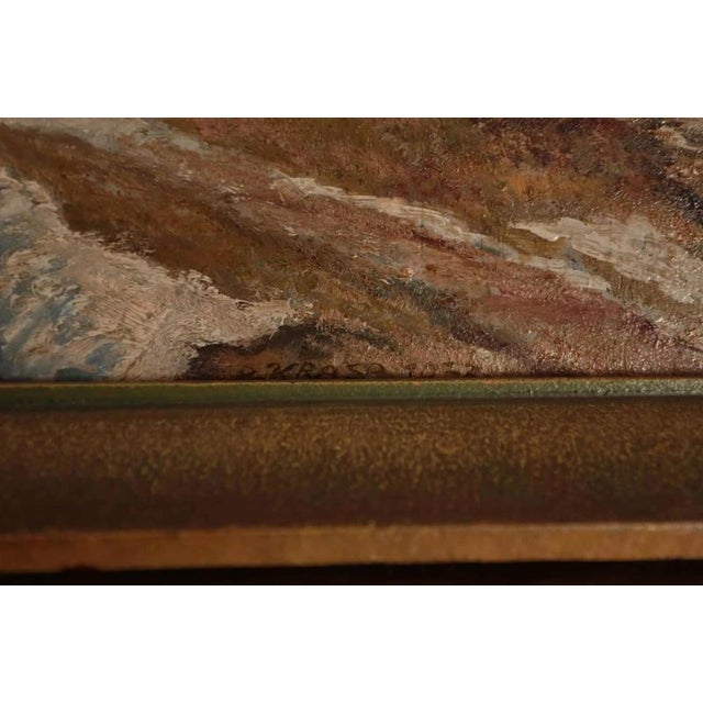 Bohemian School, Mountain Cottage, 1932, Oil on Panel For Sale - Image 4 of 4