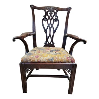 A Late 18th Century Chippendale Armchair For Sale