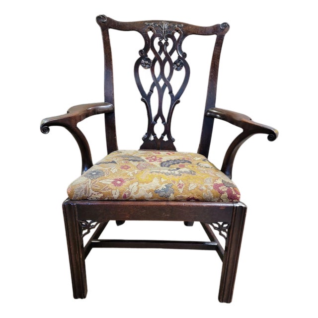 A Late 18th Century Chippendale Armchair For Sale