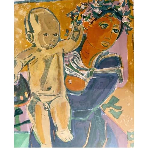 Mid 20th Century Vintage Lithograph by Artist Roger Bezombes, pencil signed, circa 1950's For Sale - Image 5 of 12