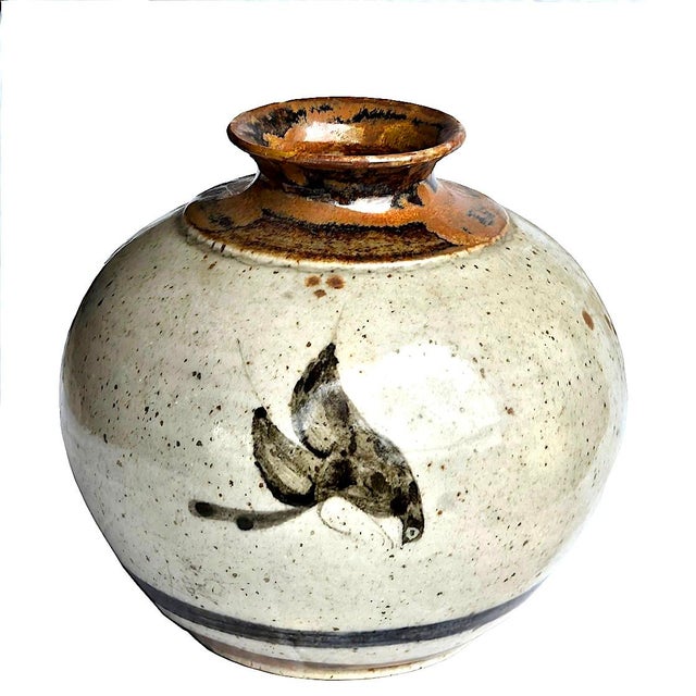 1970s 1970s Vintage Ken Edwards El Palomar Tonalá Mexico Ceramic Jug Vase For Sale - Image 5 of 15