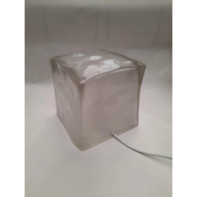 Vintage Ice Cube Glass Iviken Table Lamp from Ikea, 1990s For Sale - Image 3 of 6