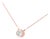AGS Certified 10K Rose Gold 1/5 Cttw Bezel Set Round Diamond Solitaire 16-18" Adjustable Pendant Necklace (I-J Color, VS1-VS2 Clarity) For Sale
