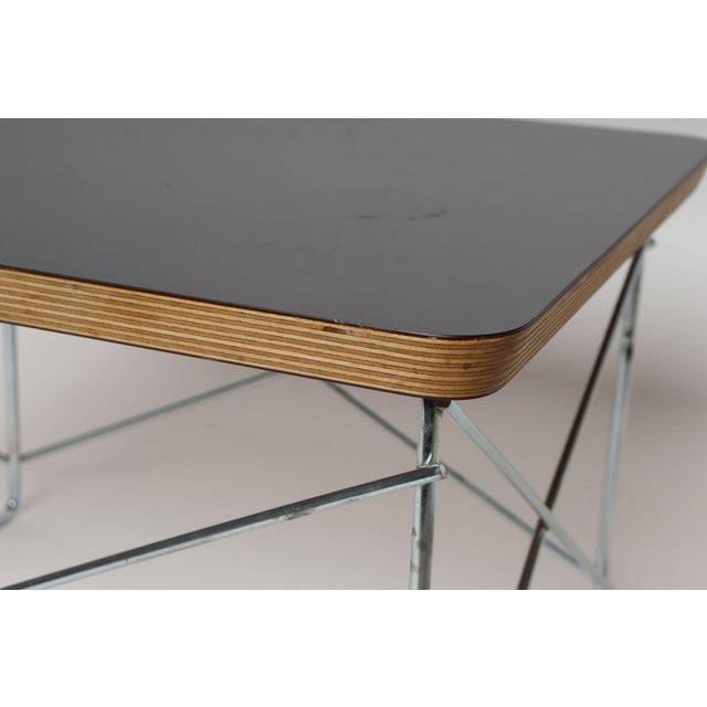 Small Eames for Herman Miller Black Laminate, Plywood, and Chrome LTR SideTable For Sale - Image 15 of 18