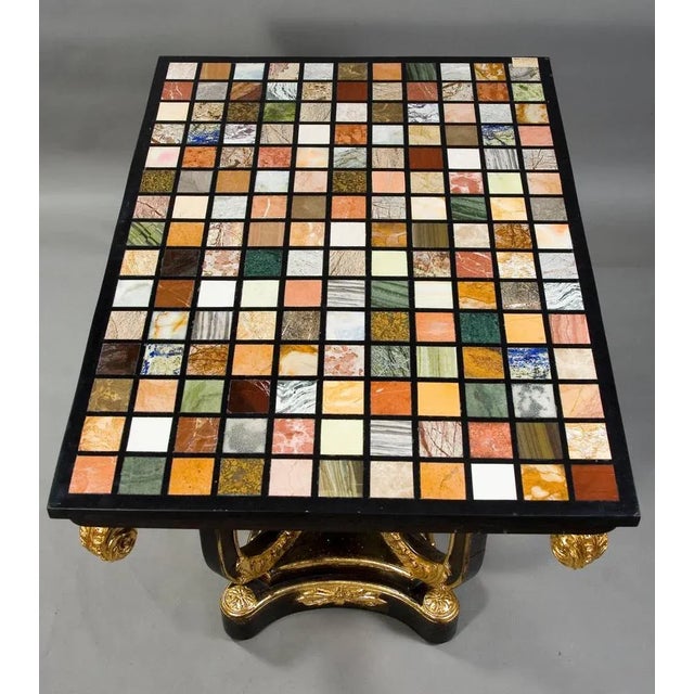 20th Century Pietra-Dura Beechwood Side Table For Sale - Image 3 of 9