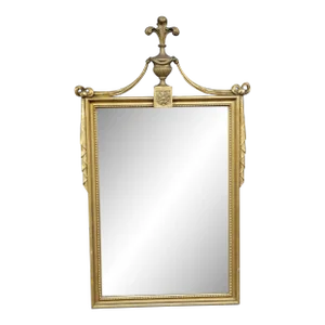Giltwood Plume & Ribbon Mirror