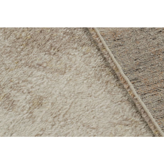 2010s Rug & Kilim’s Modern Textural High Pile Rug With Abstract Geometric Pattern For Sale - Image 5 of 5