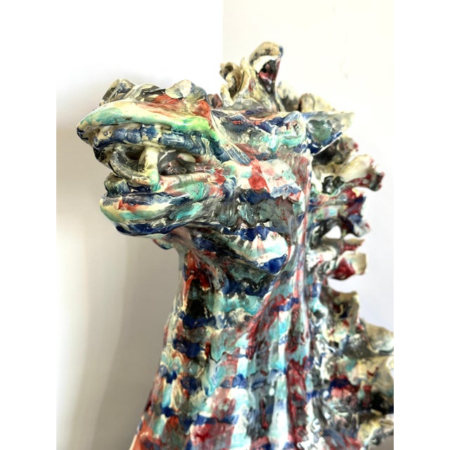 Monumental Ceramiche Guerrieri Murano Venezia Pottery Horse For Sale In Palm Springs - Image 6 of 12