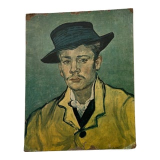 Rare 60s Lithograph Print of Vincent Van Gogh Portrait For Sale