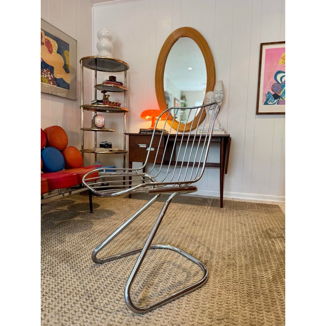 Silver A Space Age Italian Chair in the Style of Gastone Rinaldi, Circa 1970s For Sale - Image 8 of 12