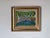 A charming 1960's Impressionist landscape oil painting by I. Malvin, depicting a tranquil park scene with a rustic stone...