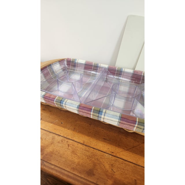 Longaberger Hostess Serve It Up Basket Combo With Plastic Inserts and Dividers and Lids For Sale In New York - Image 6 of 12