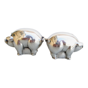 Pigs Sterling Silver Salt and Pepper