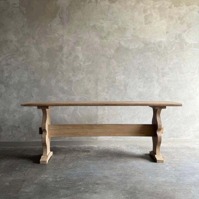 Amber Reclaimed Elm Wood Console Table For Sale In Los Angeles - Image 6 of 7