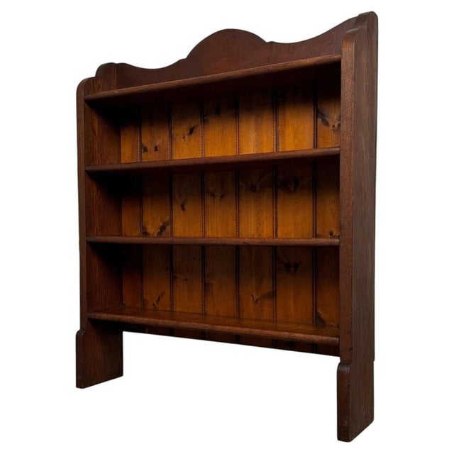 Early 20th Century Antique English Oak Open Bookcase For Sale - Image 6 of 10