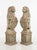 Enhance a grand entryway or garden path with this commanding pair of antique English heraldic lions. Hand-cast in stone...