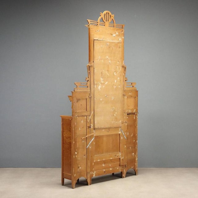 Liberty Sideboard in Ash and Maple with Beveled Mirrors For Sale - Image 11 of 12