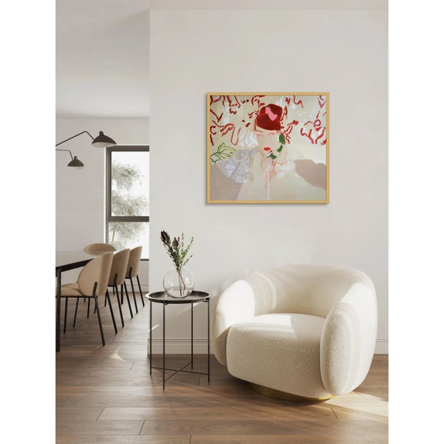 Contemporary Go On by Lucia Jones in Gold Frame, Medium Art Print For Sale - Image 3 of 3