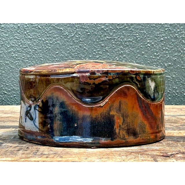Vintage Original Studio Pottery Box For Sale - Image 9 of 12
