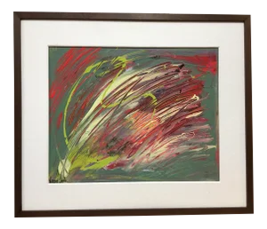 Vintage Abstract Painting, Signed