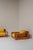 Wood Mid-Century Modern Italian 2-Seater Lounge Chair in Yellow Upholstery, 1970s For Sale - Image 7 of 14