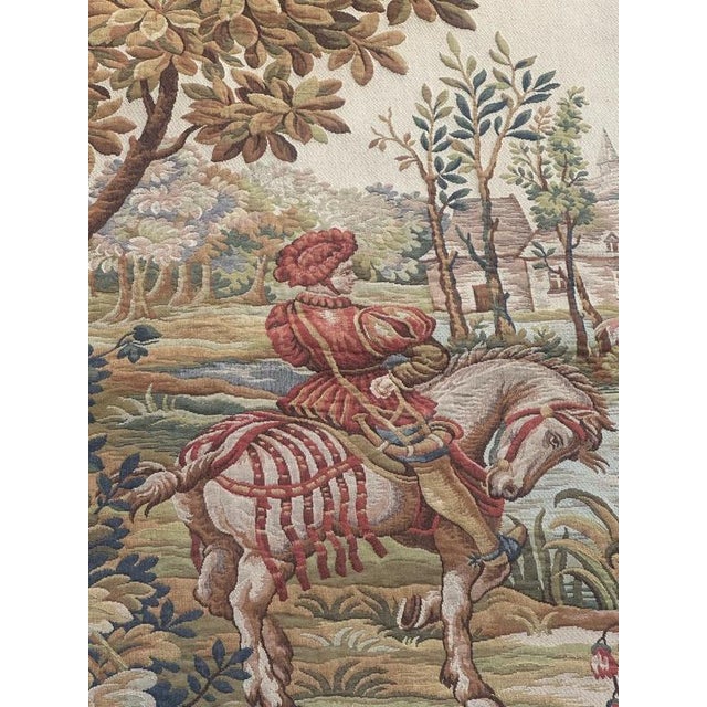 Vintage French Aubusson Style Jacquard Tapestry, 1970s For Sale - Image 9 of 18