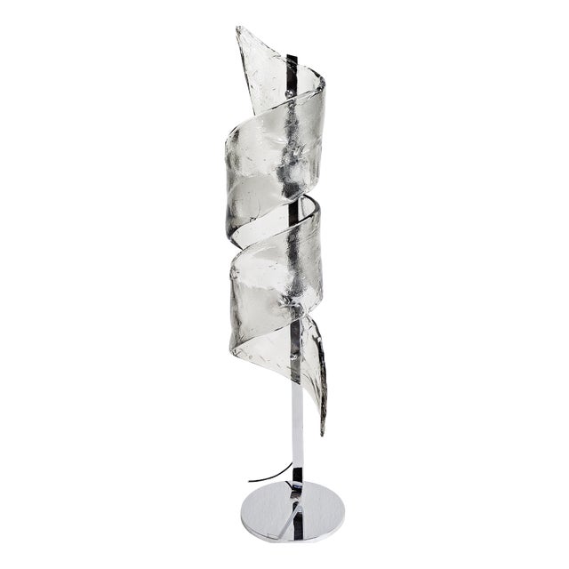 Murano Glass Spiral Floor Lamp from AV Mazzega, 1970s For Sale