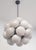 Fabio Ltd 21st Century Ventiquattro Black Powder Coat Cream Pebble Murano Sputnik Chandelier by Fabio LTD For Sale - Image 4 of 6