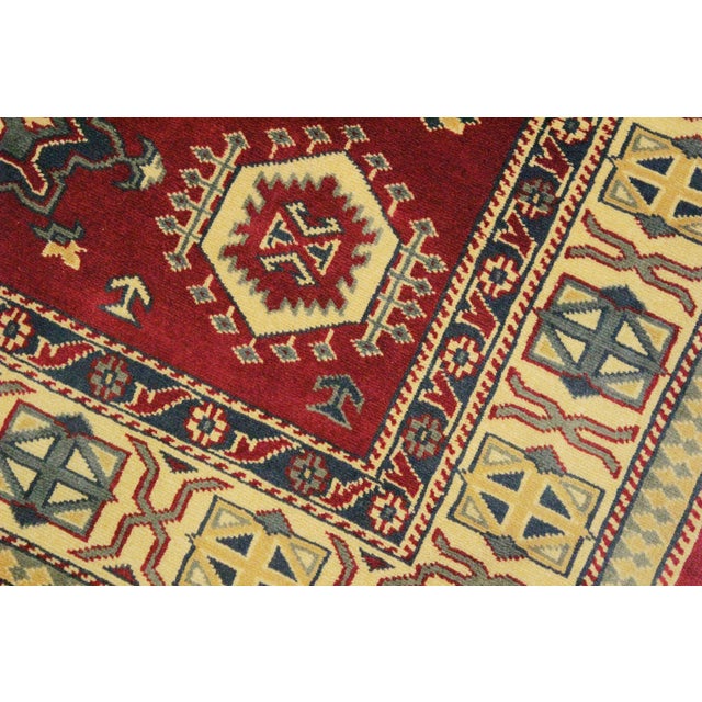 Vintage Shirwan Red/Gold Wool Rug - 3'9''x5'6'' For Sale - Image 4 of 11