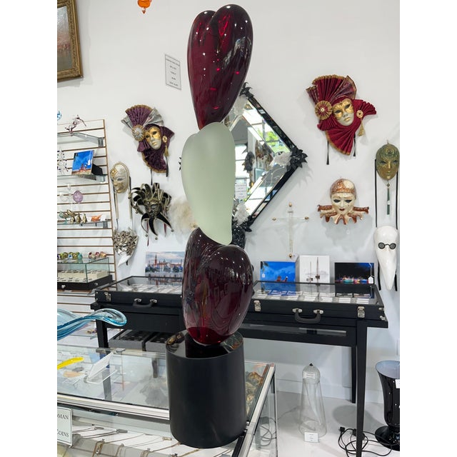 Three Hearts Murano Sculpture by A. Barbaro For Sale - Image 10 of 11