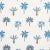 Sample - Schumacher Palmetto Beach Embroidery Fabric in Blue For Sale