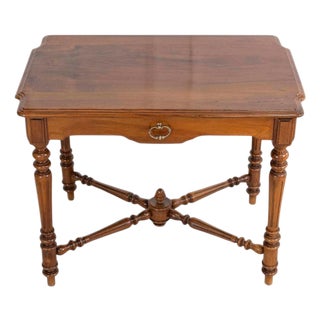 19th Century Italian Walnut Writing Desk, Neoclassical Design For Sale