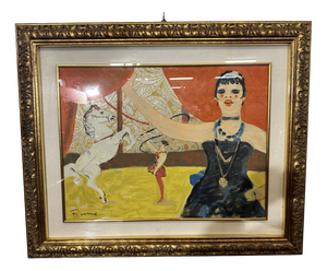 Salvatore Fiume, Il Circo, 35 Color Serigraph on Masonite, Framed
