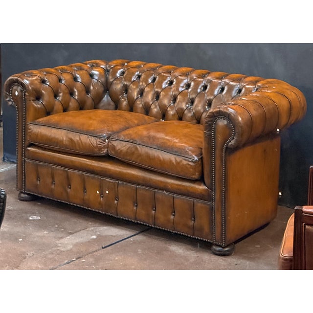 English Chesterfield Sofa of Tufted Leather For Sale - Image 16 of 16