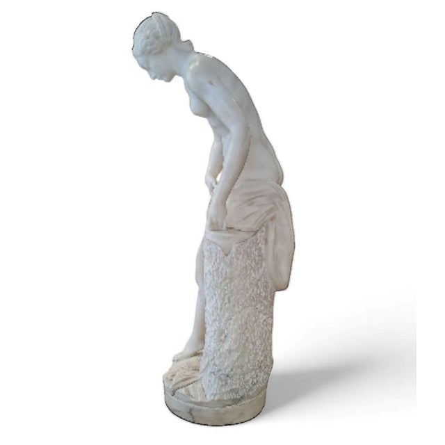 Venus Bathing, 19th Century, Alabaster For Sale - Image 6 of 11