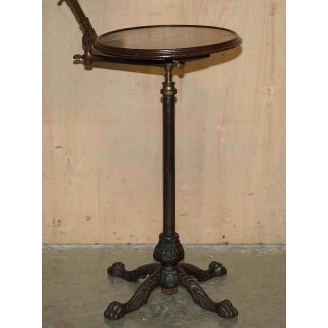 Antique Adjustable Metal Table from Victorian Leveson & Sons, 1880 For Sale - Image 3 of 18