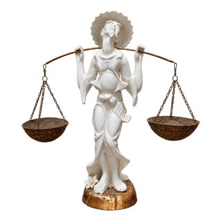 Unknown, Statue, 1890s, Ceramic and Wood For Sale