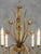 Mid-Century Spanish Gilt Tôle Botanical Six-Light Chandelier, 1950s For Sale - Image 3 of 10