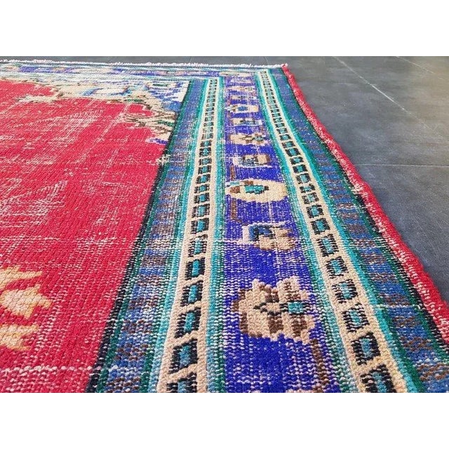 1960s Handknotted Vintage Turkish Rug For Sale - Image 6 of 11