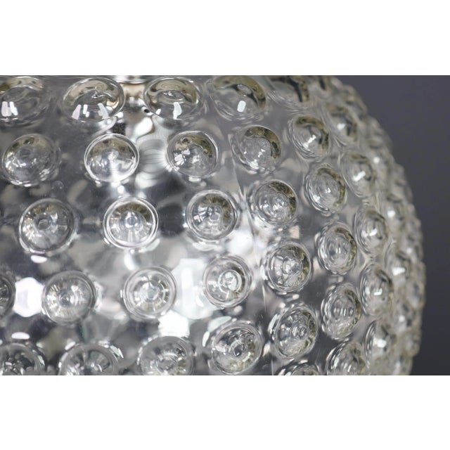 Large Chrome and Bubble Glass Pendant by Rolf Krüger for Staff, Germany, 1970s For Sale - Image 4 of 12