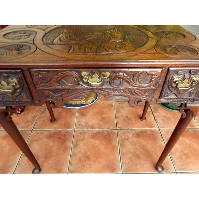 Antique Georgian Mahogany Side Table, 1740 For Sale - Image 4 of 14