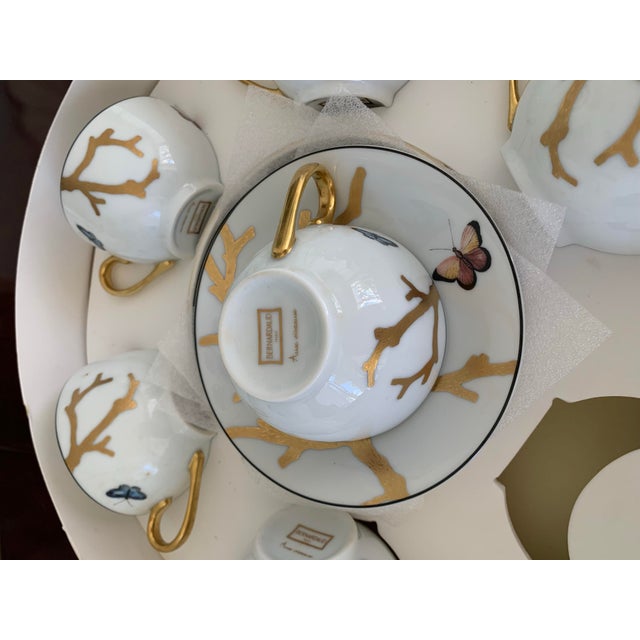 French Bernardaud Birds of Paradise Coffee - Set for 6 For Sale - Image 3 of 4
