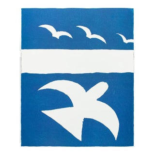 1987 After Georges Braque for Verve, "Birds" Second Edition Full-Color Print For Sale