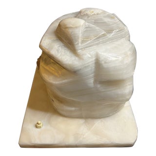 Mid 20th Century MCM Alabaster Iceberg Lamp With Polar Bear For Sale