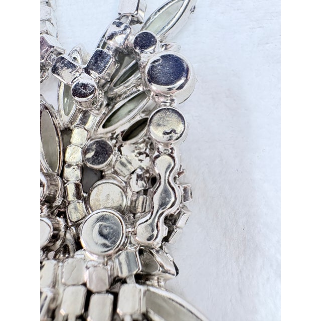 Vintage Juliana D&e Clear & Smoky Topaz Rhinestone Necklace and Bracelet Set, Attributed For Sale - Image 16 of 16