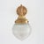 Metal Acorn Holophane Brass Wall Light For Sale - Image 7 of 8