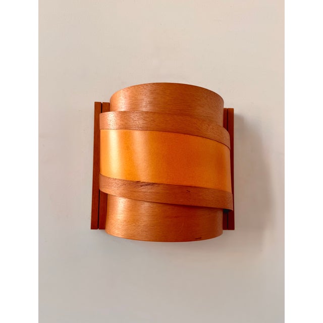 Wood Vintage Pine Slat Wall Sconces, Sweden, 1970, Set of 2 For Sale - Image 7 of 8