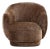 Milk Chocolate Velvet Accent Chair For Sale