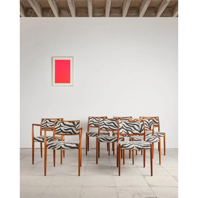 Teak Model 80 Dining Chairs and Model 65 Armchairs by Niels O. Møller for j.l. Møllers, Denmark, 1960s, Set of 8 For Sale - Image 9 of 18